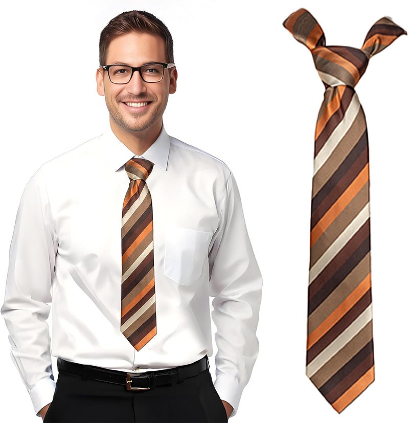 FVCENT Men's Tie Classic Slant Stripe Tie Movie Costume Role Playing Party Dress Up Life Work Accessories - Image 1